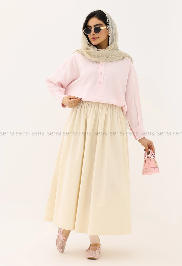 شومیز جلو بسته سیلک پایین کش کد1005707